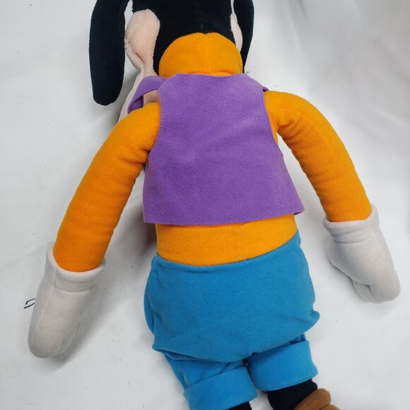 Vintage Applause Disney Goofy 27 Inch Tall Soft Plush Green Hat Purple Vest - Picture 15 of 16